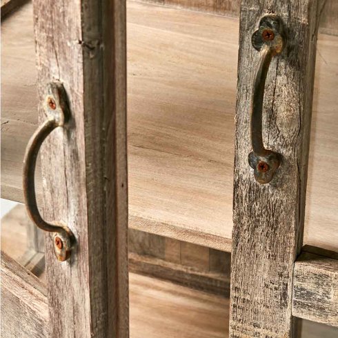 Riko Vitrinskåp i Glas & Återvunnet trä