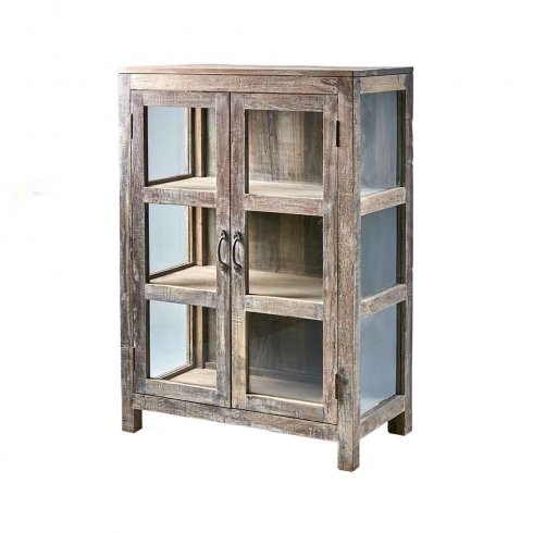 Riko Vitrinskåp i Glas & Återvunnet trä