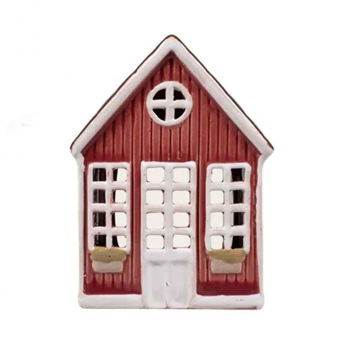 Keramikhus Röd mini 10 cm 
