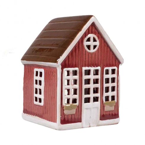 Keramikhus Röd mini 10 cm 