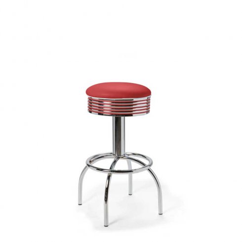 Diner barstol nostalgi utan rygg röd