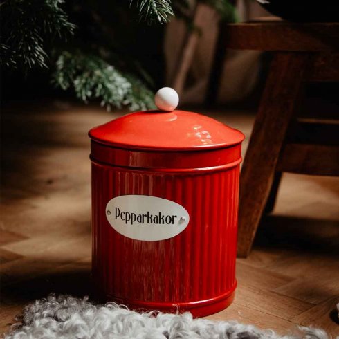 Retro pepparkaksburk  Ø 14,5 - Röd
