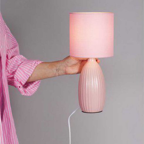 Uno bordslampa Rosa 37 cm - Pr Home