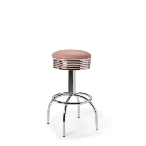 Diner barstol nostalgi utan rygg rosa