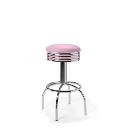 Diner barstol nostalgi utan rygg rosa