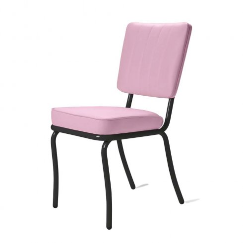 Diner stol Svart enfärgad rosa/lila