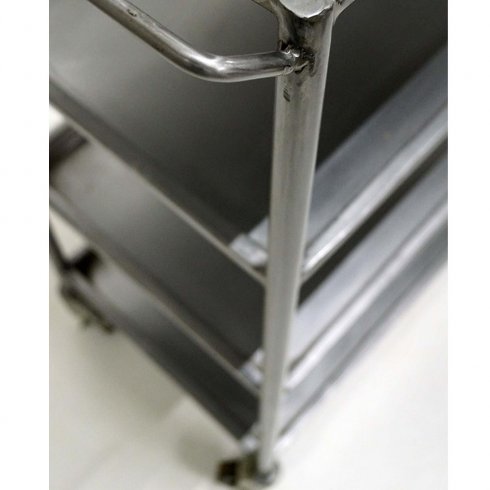 Industriellt rullbord med 4 hyllplan Trademark Living