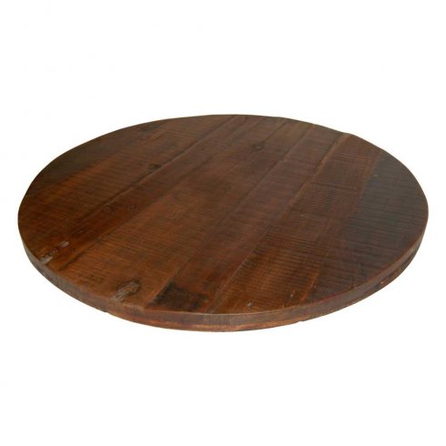 Rund Träbordsskiva i återvunnet trä Ø 70 cm