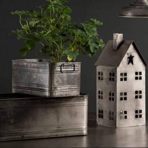 Avlånga Plåtkrukor Rusty 3 -set