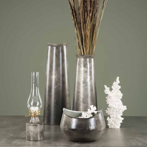 Ljusstake för värmeljus emalj Iris Rusty