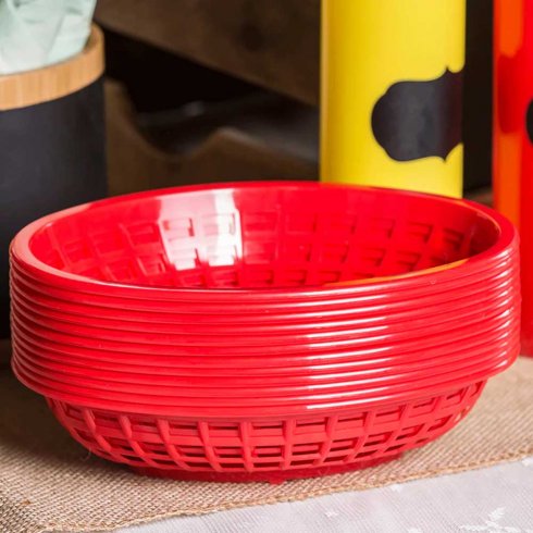 Serveringskorg large röd (dinerbasket)