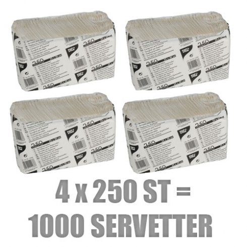 Servetter för servettställ 250/1000 st