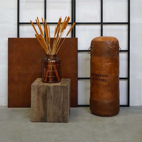 Sidobord i trä Kub med hjul 45 x 45 cm Trademark Living