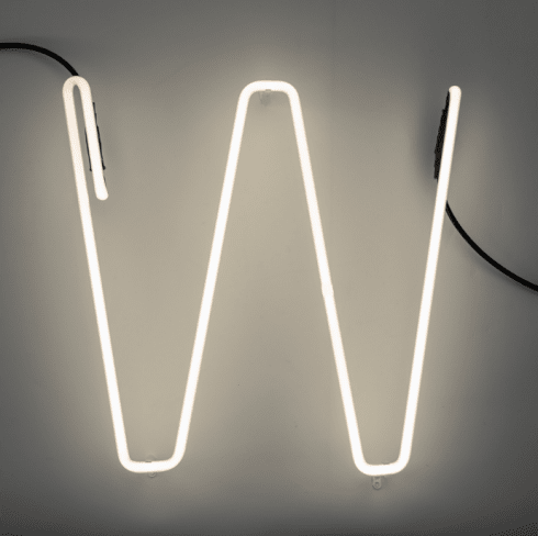Alphafont W - neon light - seletti