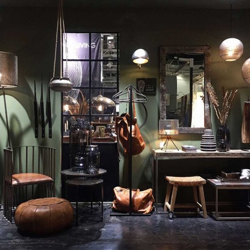 Rumsavdelare Järn i industriell stil med glas