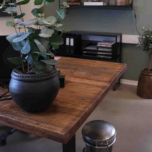 Stor Bordsskiva i återvunnet trä 200 x 100 cm