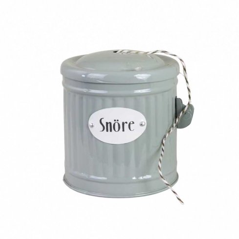 Retro plåtburk snöre  Ø 10,3 - Beige