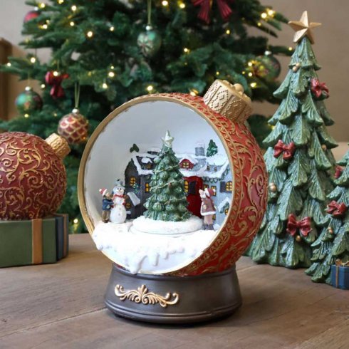 Noël-speldosa med dekoration och LED