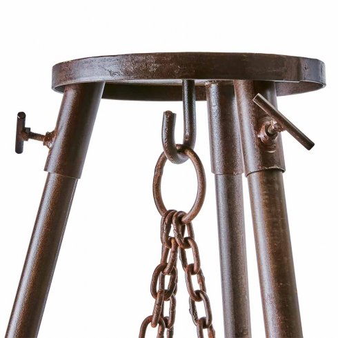 BARBEQUE Eldkorg Ø 80 cm med ställning Brun