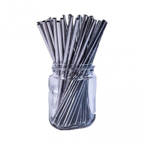 Stålsugrör 18/8 - 21 cm