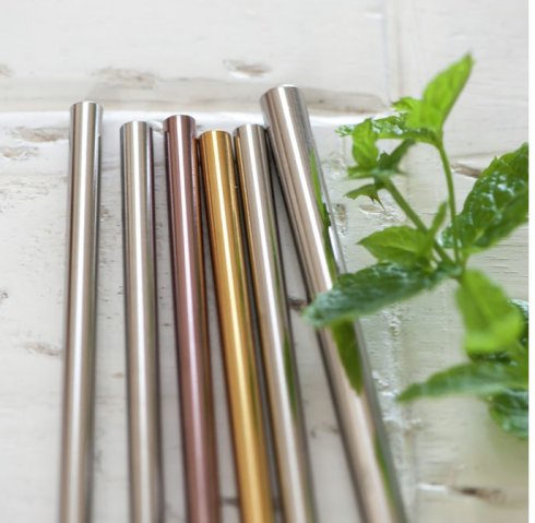 Stålsugrör 18/8 - 21 cm