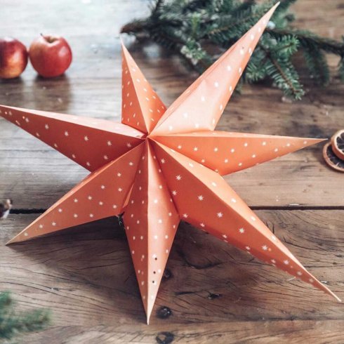 Juldekoration Adventsstjärna Orange 1941