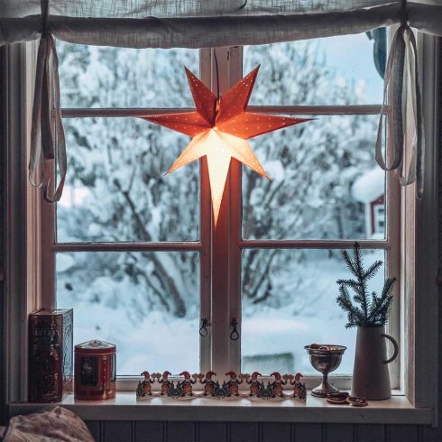 Juldekoration Adventsstjärna Orange 1941