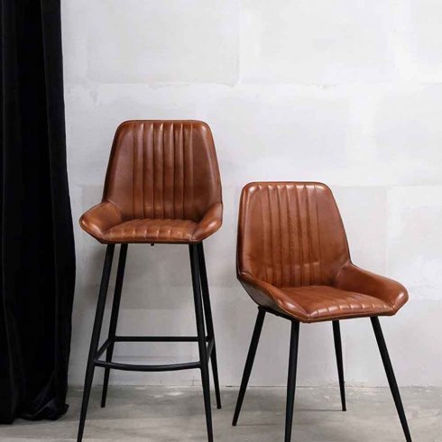 Matstol Comfort i läder Trademark Living