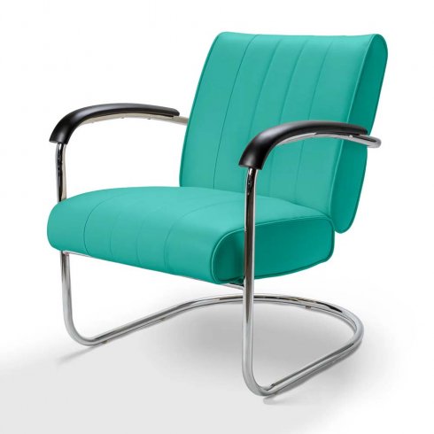 Diner stol nostalgi med armstöd petrol