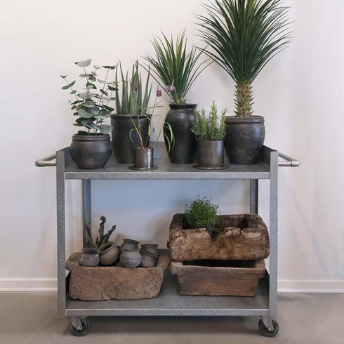 Stor Rullvagn galvariserat järn Trademark Living