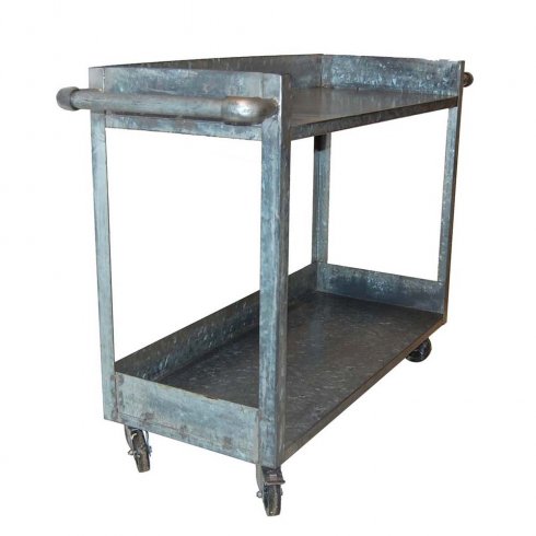 Stor Rullvagn galvariserat järn Trademark Living