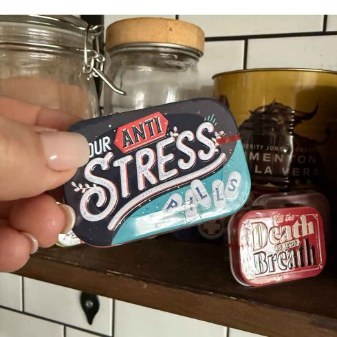 Pillerask stress pills - med mintpastiller