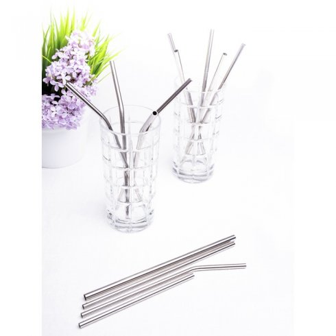 Stålsugrör 18/8 - 21 cm