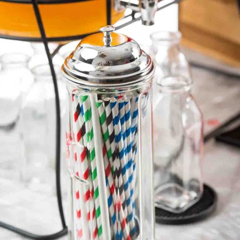 Sugrörsdispenser för standardsugrör