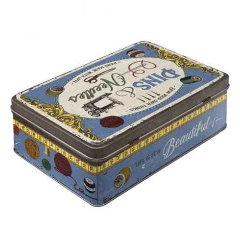 Platt plåtburk Sytillbehör