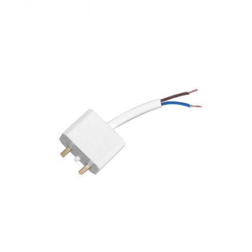 Takkontakt DCL 20 cm Vit kabel Ojordad