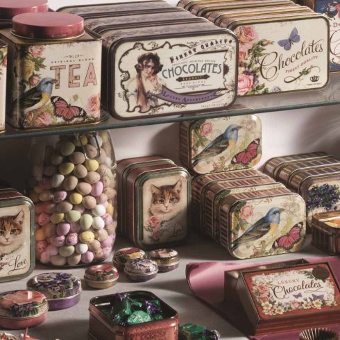 Liten plåtburk With love Katt