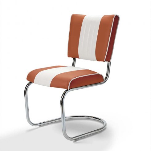 Retro stol swing tvåfärgad terrakotta