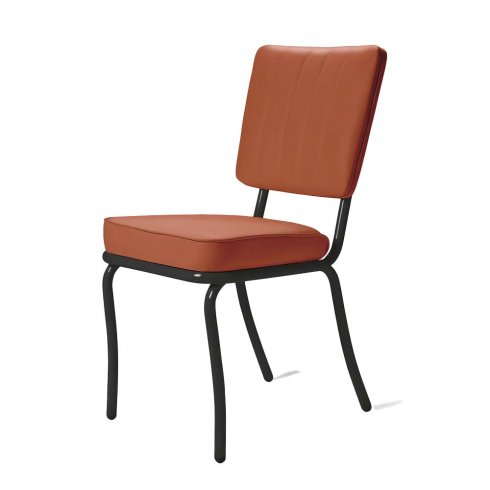 Diner stol Svart enfärgad terrakotta