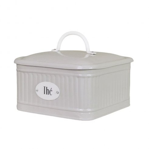 Retro teburk i järn - kvadratisk Beige