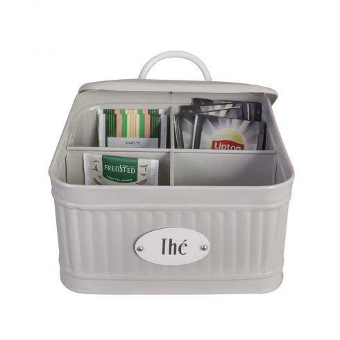 Retro teburk i järn - kvadratisk Beige