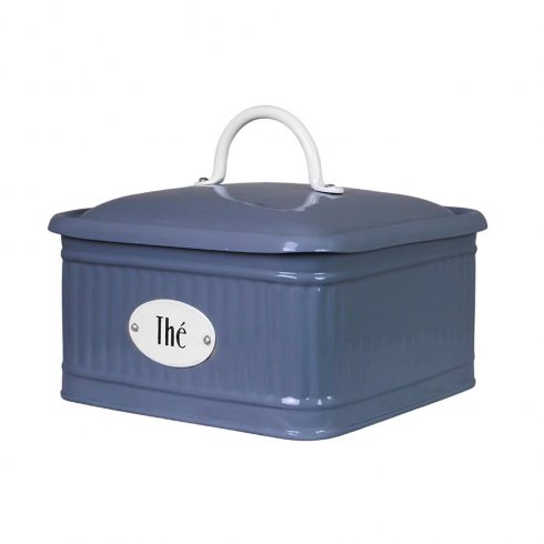 Retro teburk i järn - kvadratisk Blå