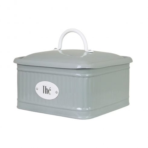 Retro teburk i järn - kvadratisk Grön