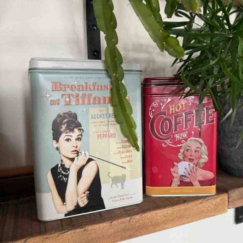 Plåtburk i retrostil Breakfast at tiffany 3 liter