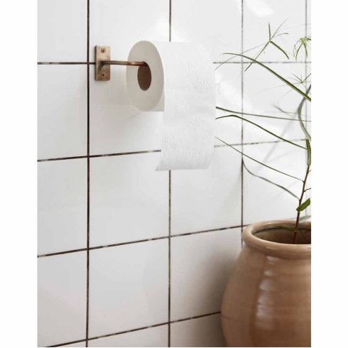 Toalettrullehållare i antikmässing