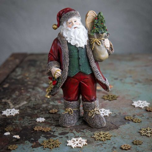 Juldekoration Tomte med julsäck 23,5 cm