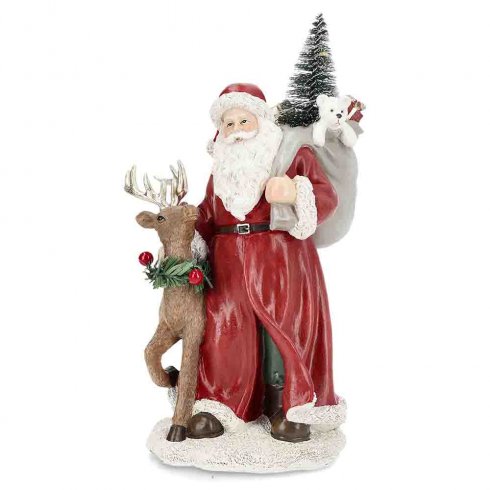 Tomte med ren ledljus