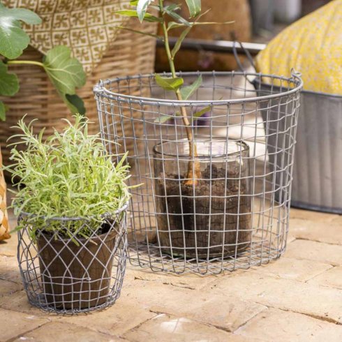 Trådkorg/Kruka Metall 2 storlekar