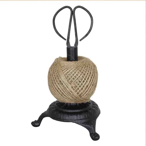 Snörhållare i järn med sax & snöre