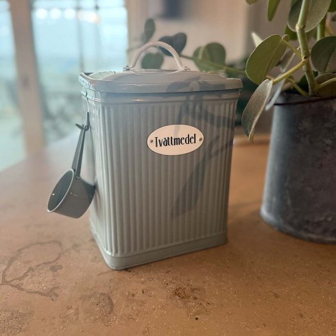 Retro Tvättmedelsburk med skopa - Grön 